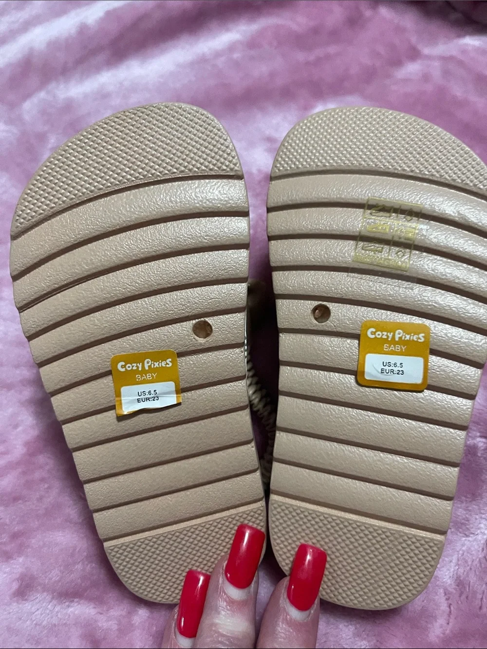 Toddler Girls Neutral Beige Bow Strap Sandals